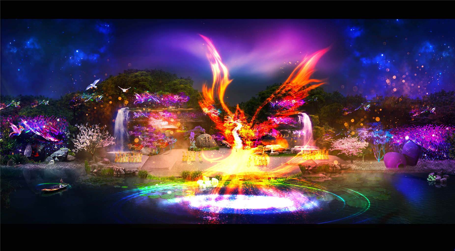 成都活動策劃，街子古鎮(zhèn)實(shí)景舞美設(shè)計(jì) (2)